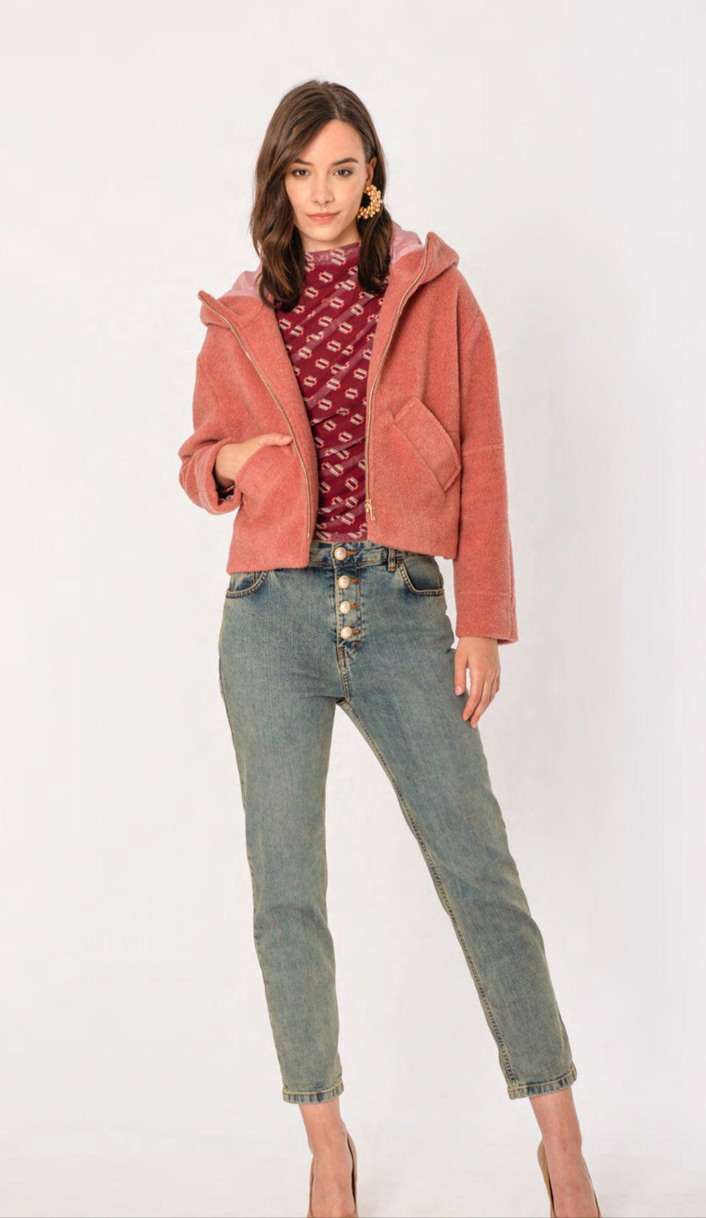 Denim bottoni perla No-Nà