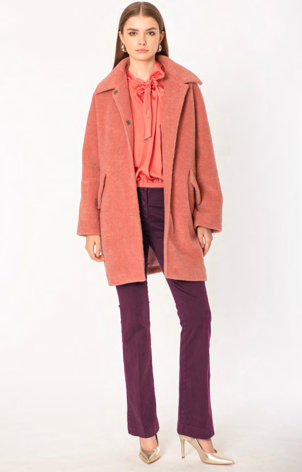 Cappotto collo camicia con zip - No-Nà