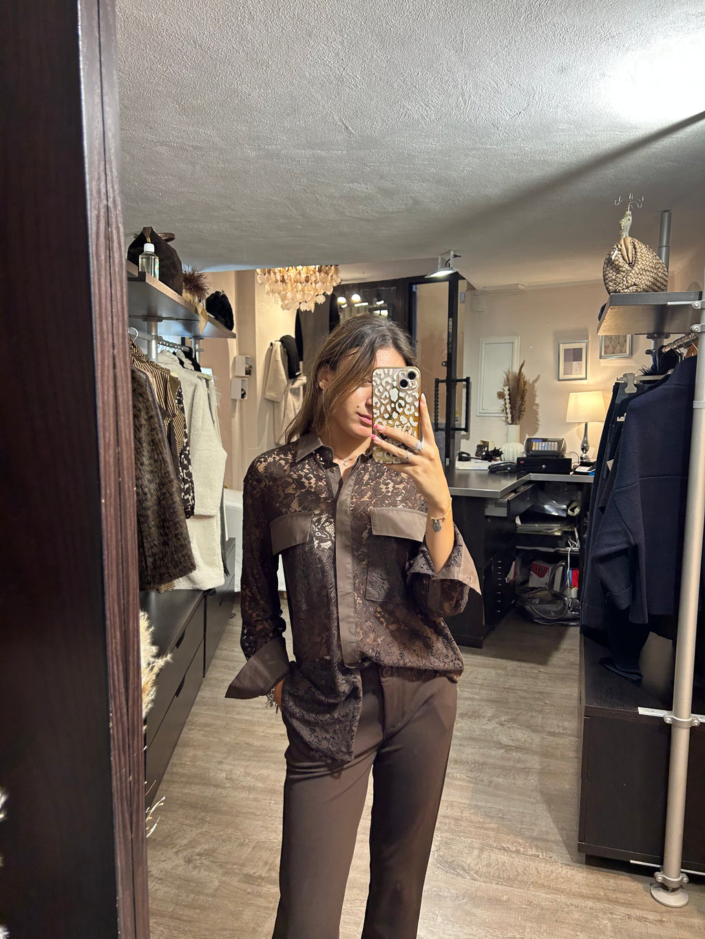 Camicia in pizzo e popeline - Kartika