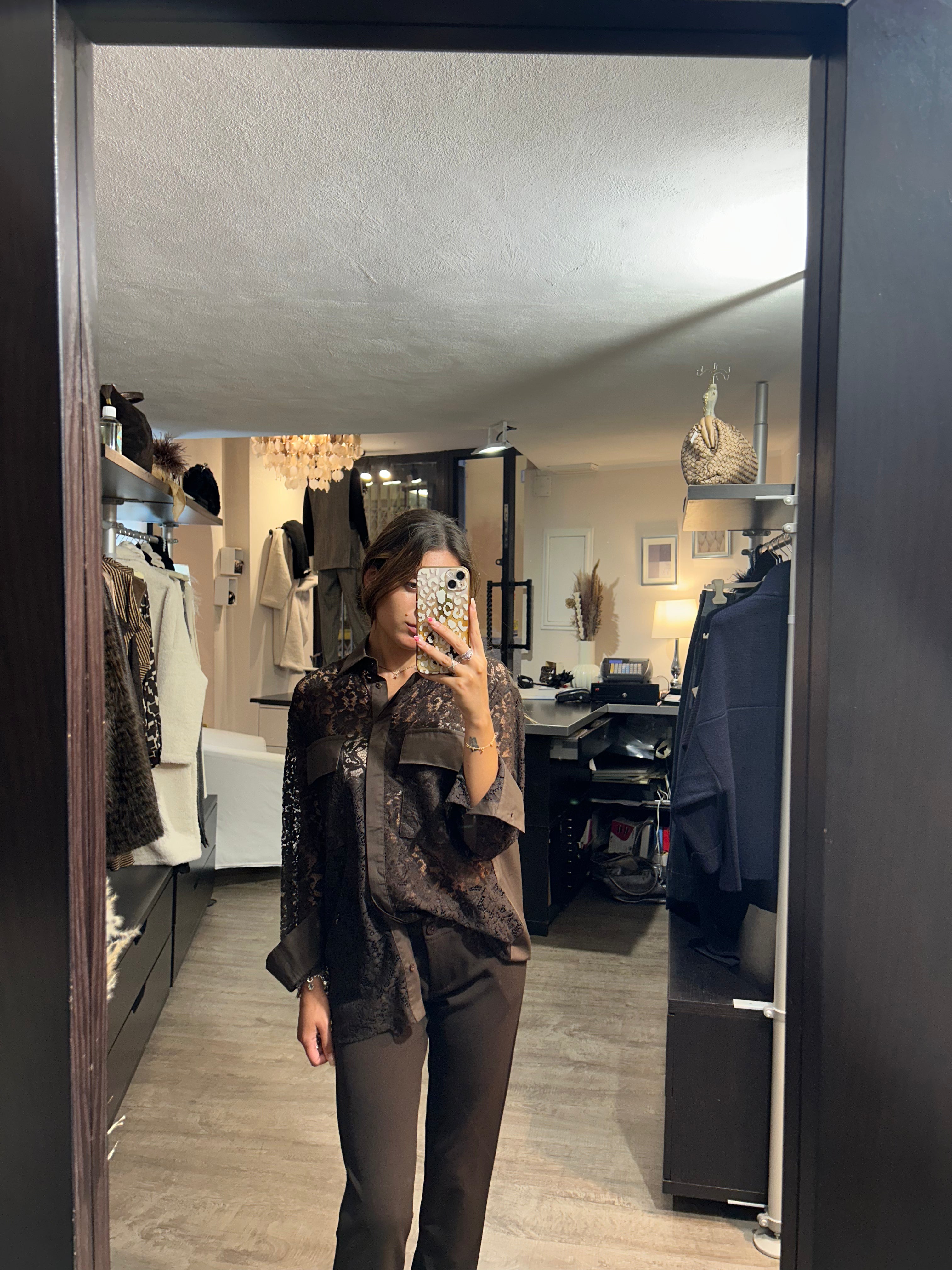 Camicia in pizzo e popeline - Kartika