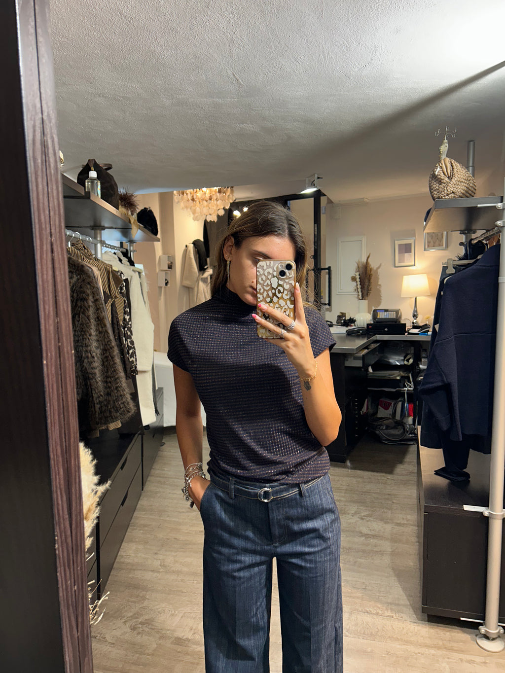 Kimono costina lurex smanicata - Kartika