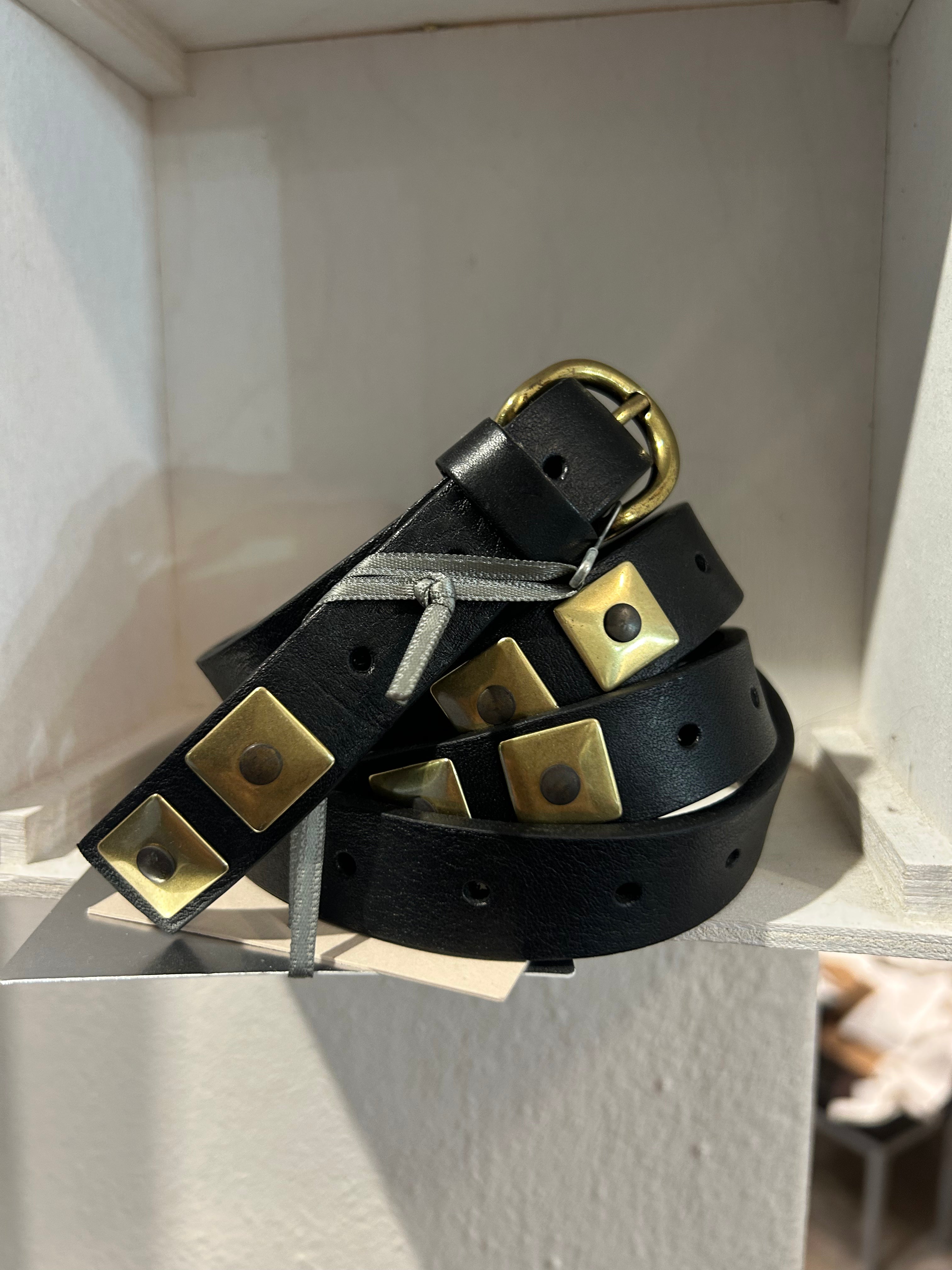 Cintura con borchietta vera pelle - Nonà