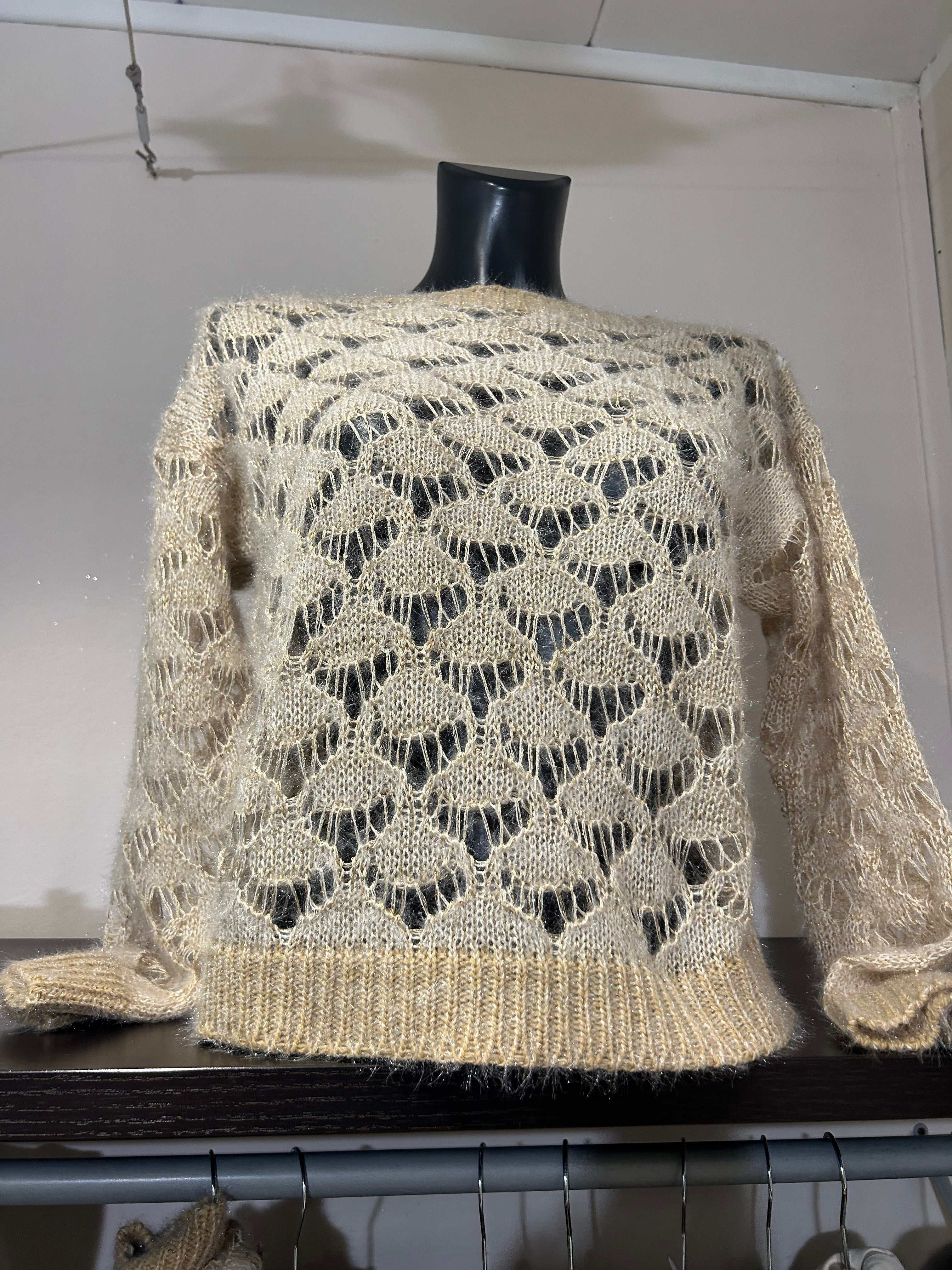 Maglia traforata con paillettes - Nonà