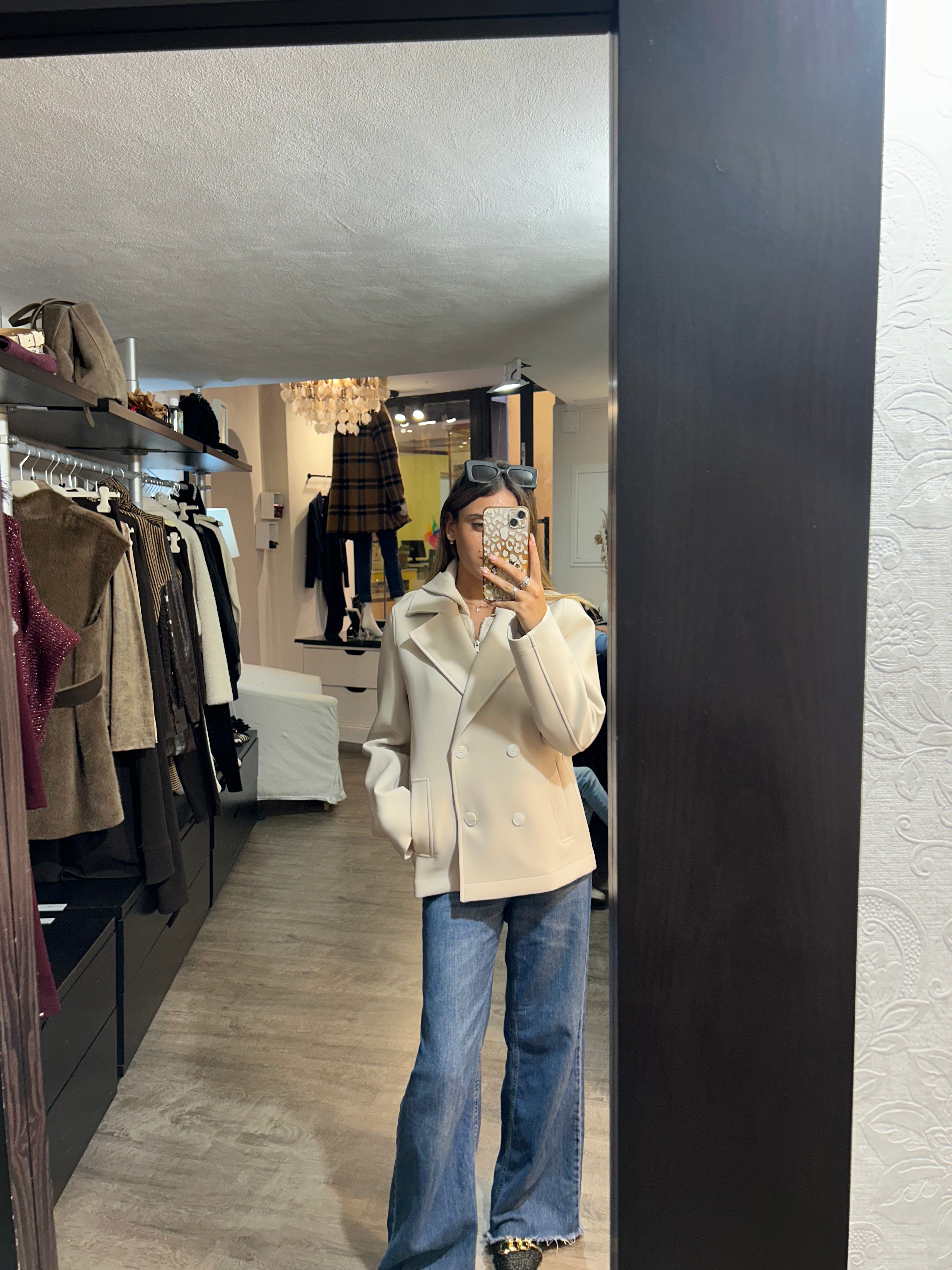 Giacca con cappuccio donna color zenzero - No-Nà