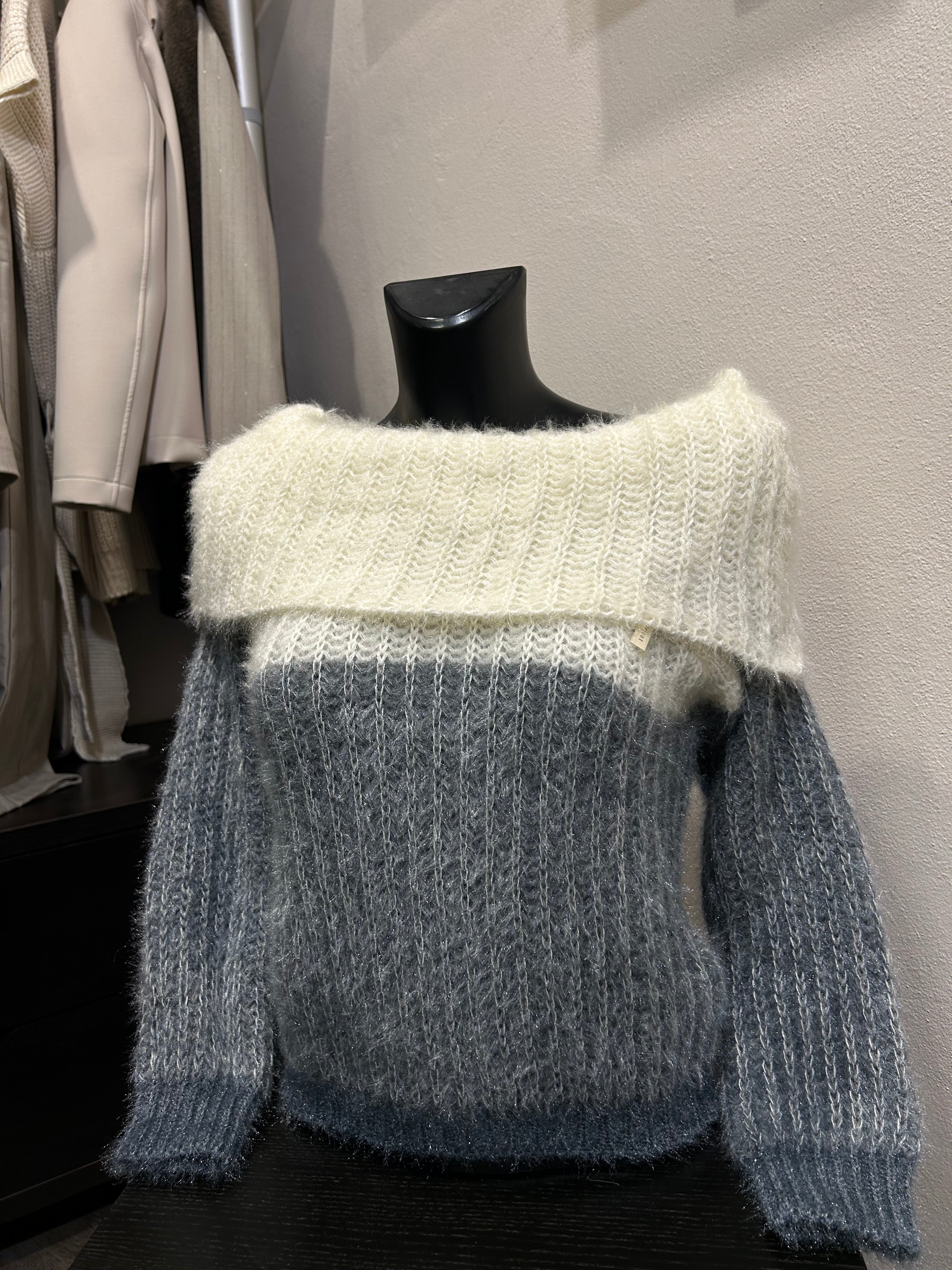 Maglia bicolore collo sceso -Nonà