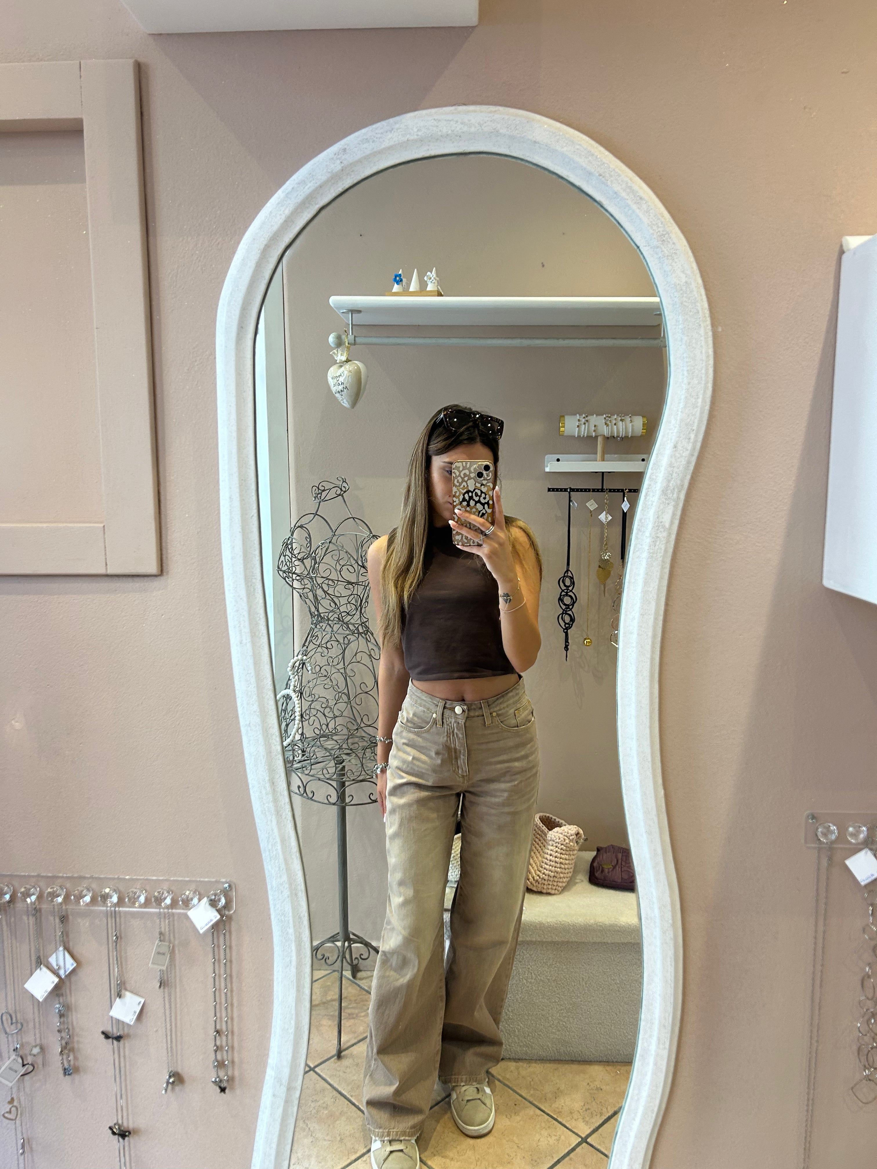 Jeans largo in tela colorata - Kartika