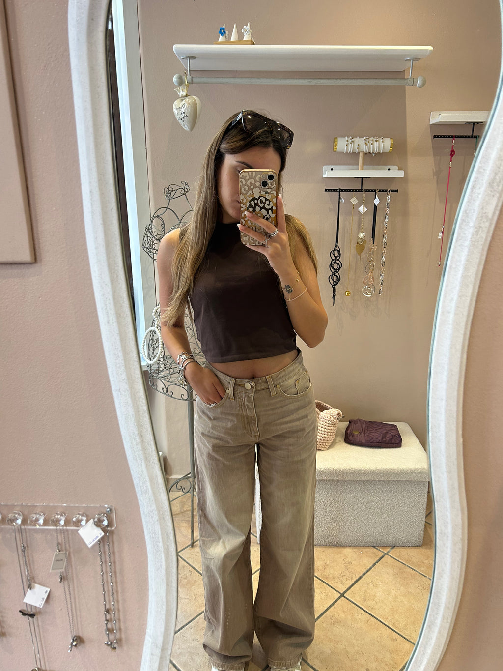 Jeans largo in tela colorata - Kartika