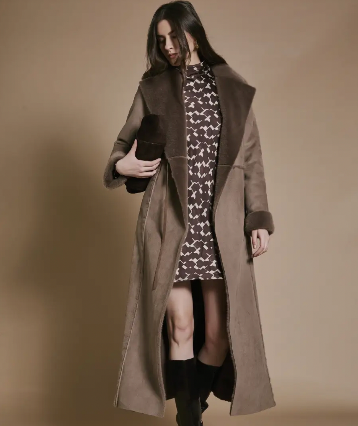 Cappotto lungo in ecomontone - Kartika