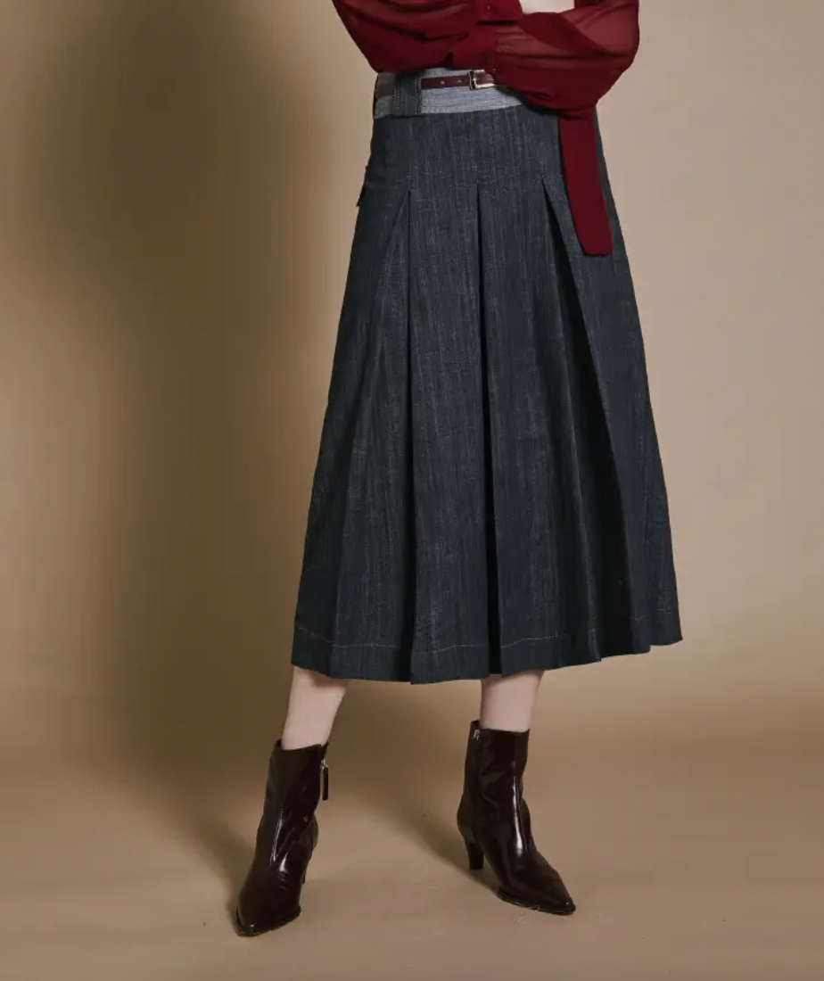 Gonna Jeans Pieghe - Kartika