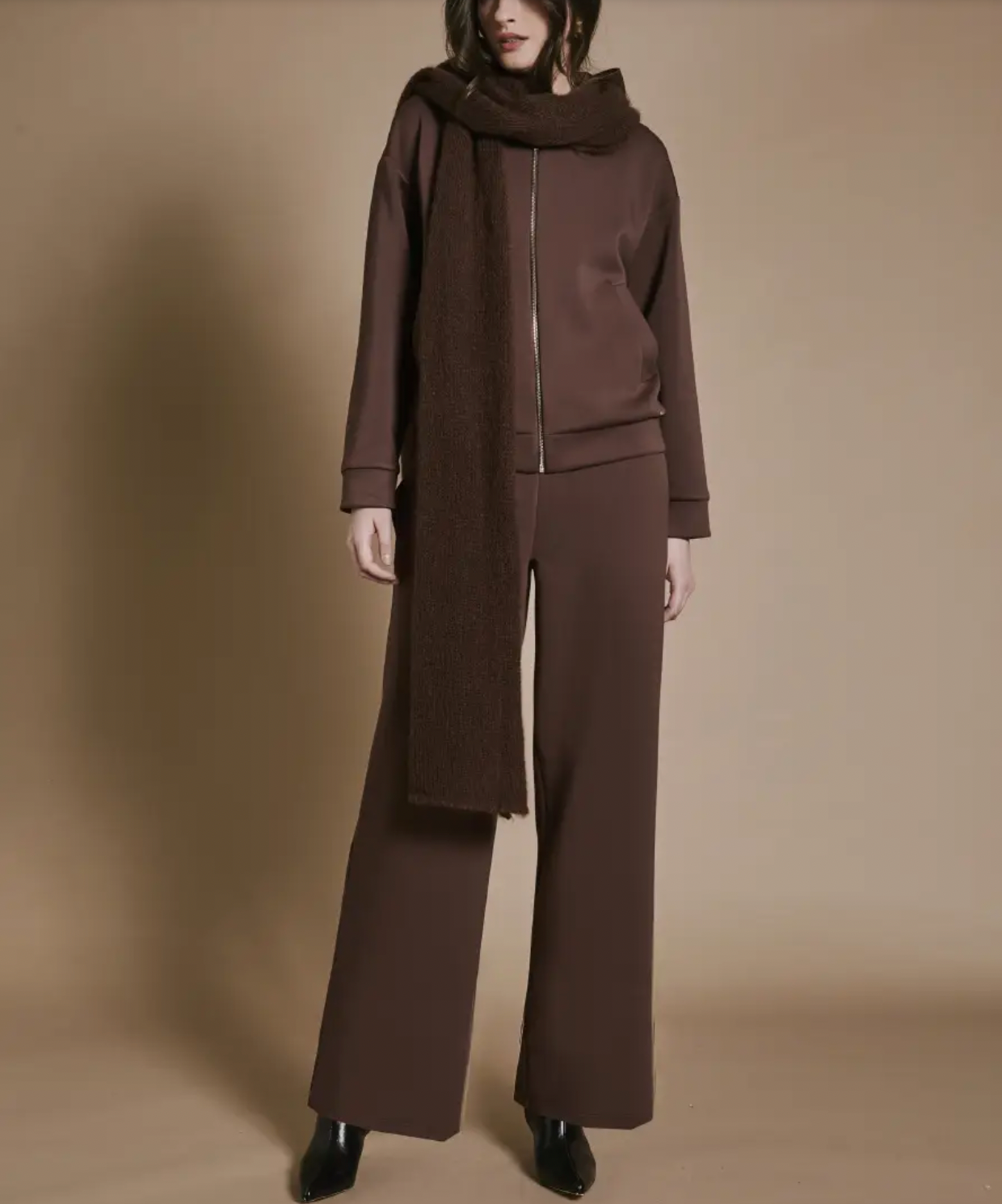 Completo in scuba modal color cacao - Kartika