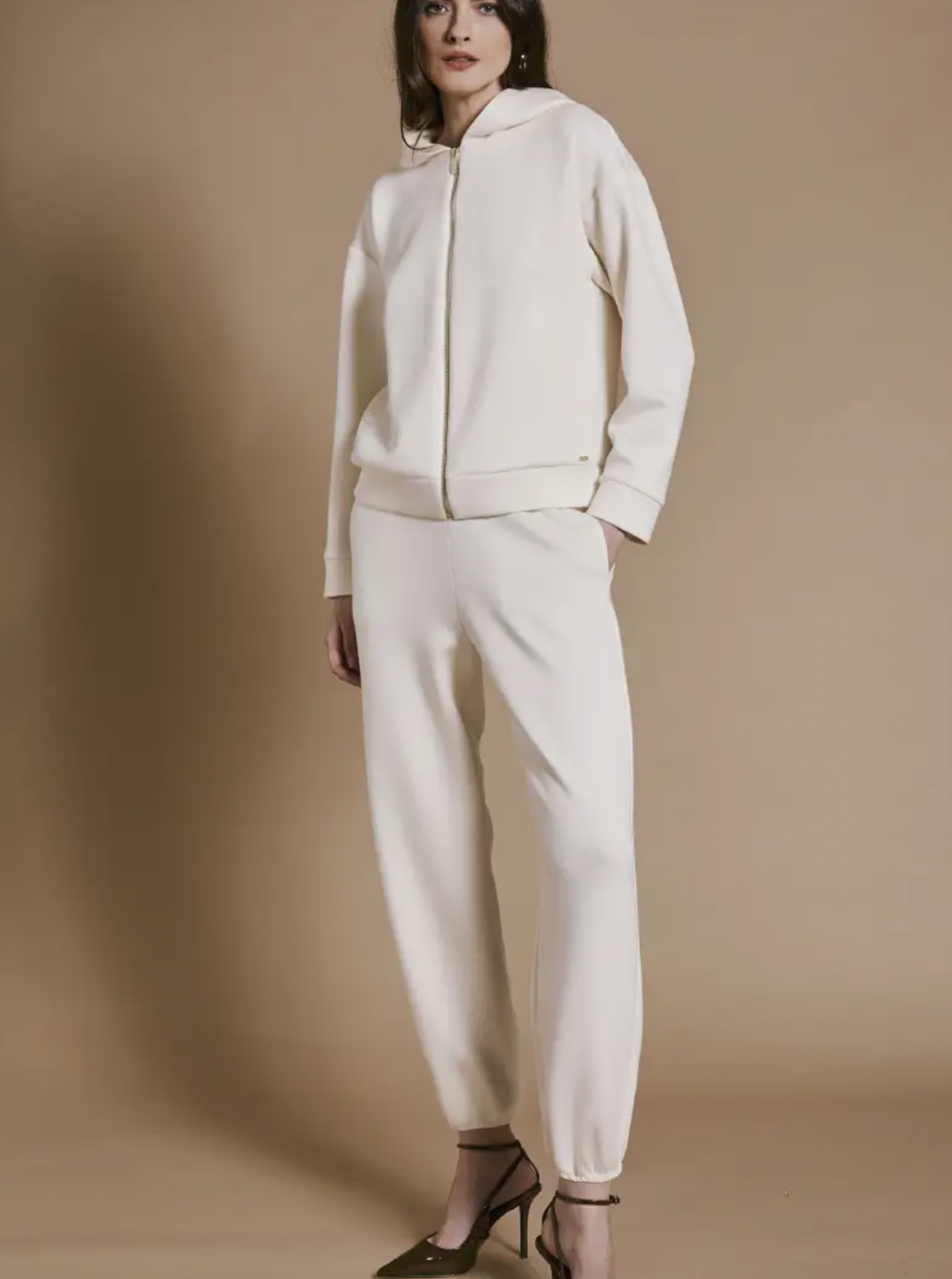 Completo in scuba modal color panna - Kartika