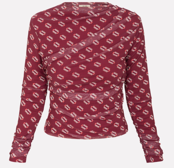 Blusa tulle fantasia geometrica No-Nà