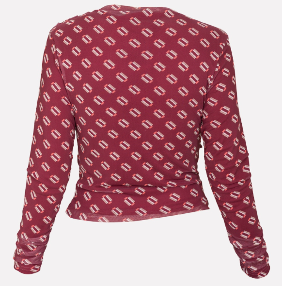 Blusa tulle fantasia geometrica No-Nà