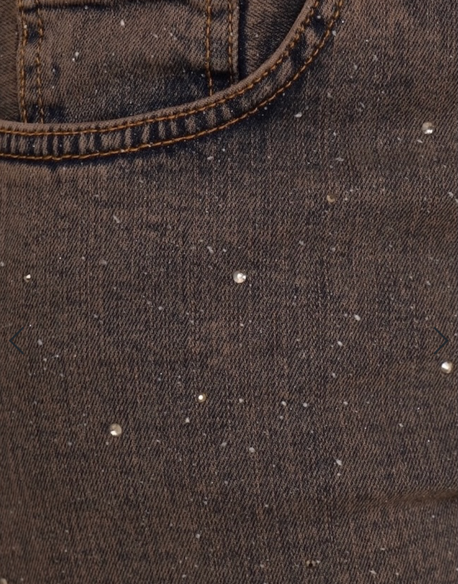 Denim con punti luce lavaggio Moka - Nonà