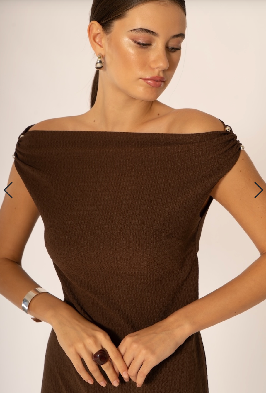 Abito lungo goffrato - Nonà