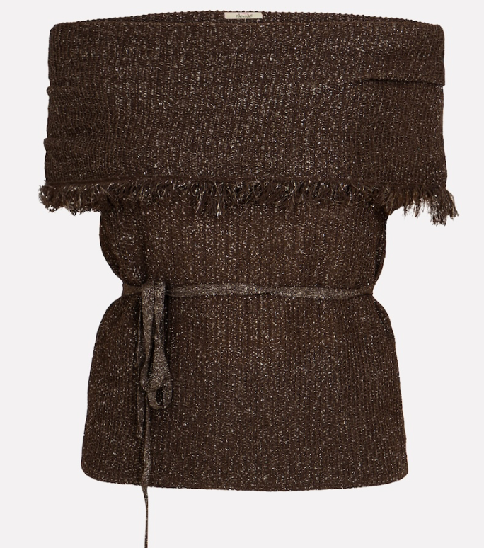 Maglia spalle scese con cintura - Nonà