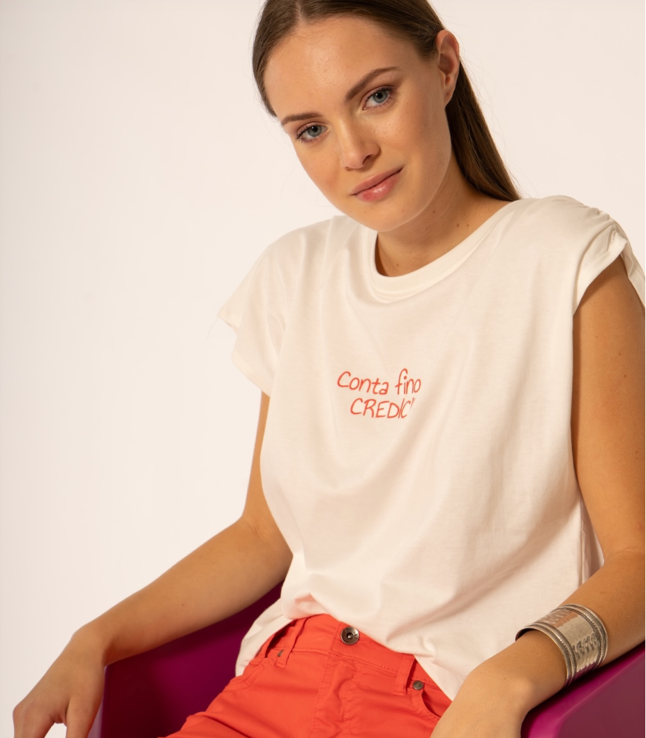 T-shirt "conta fino a credici" - Nonà