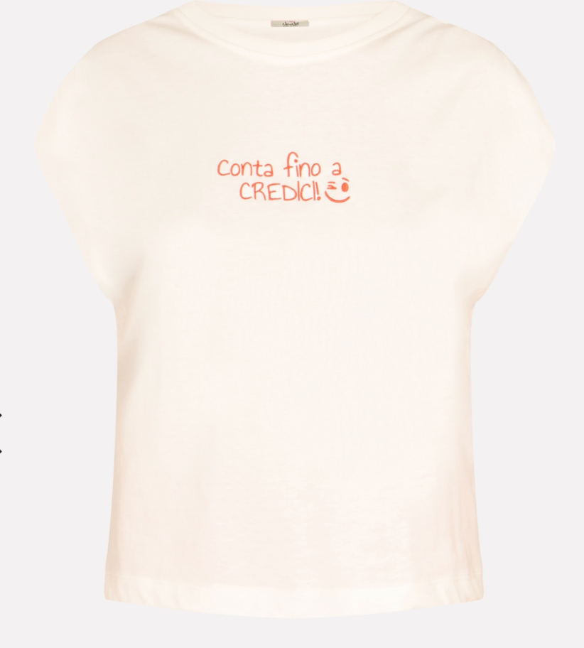 T-shirt "conta fino a credici" - Nonà