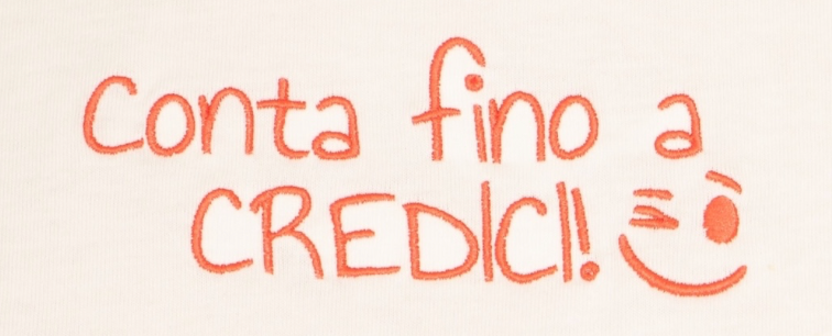T-shirt "conta fino a credici" - Nonà