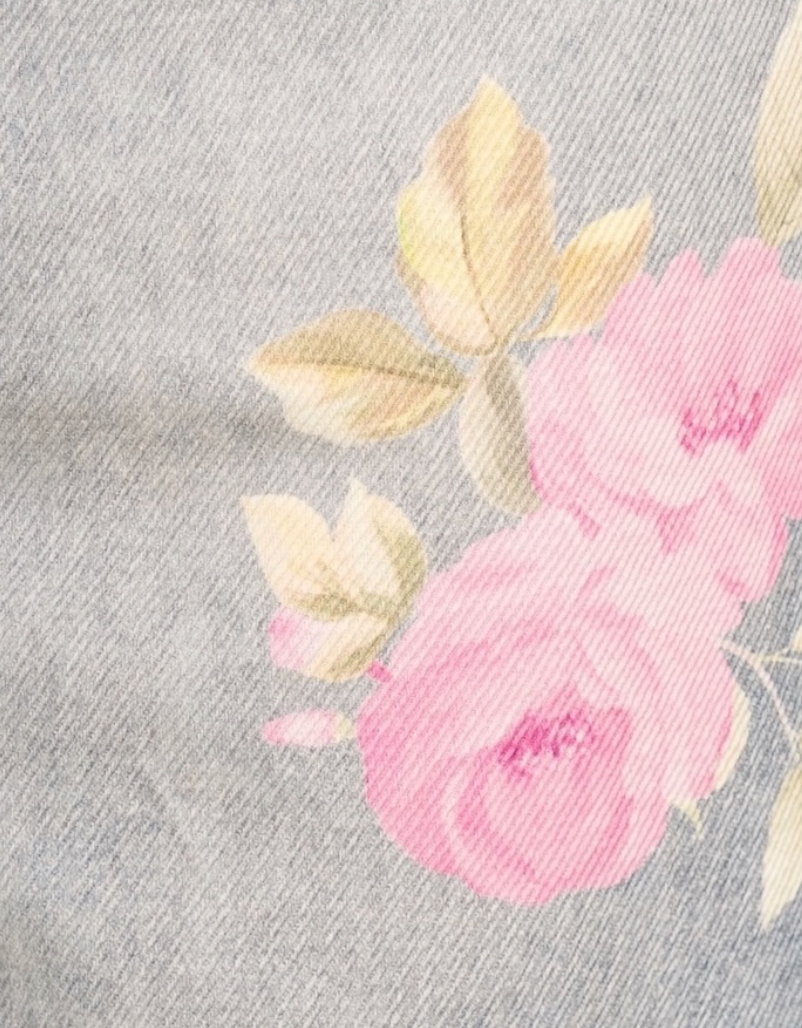 Pantalone denim stampa fiori - Nonà